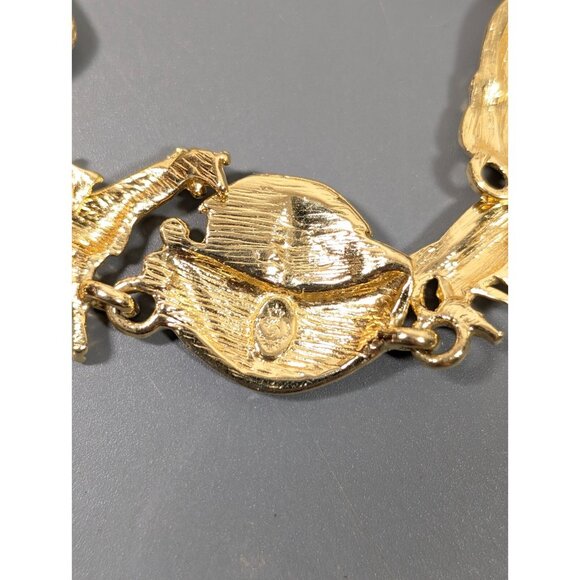 Premier Designs Noahs Ark Bracelet Gold Tone Chain Elephant Giraffe 6.5 in - Picture 7 of 9